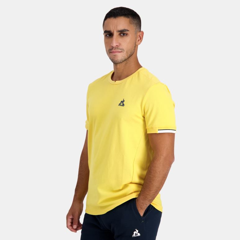 Le Coq Sportif είδη ένδυσης άνδρες μπλουζάκι κίτρινο D2ZV211