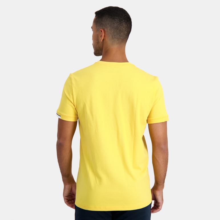 Le Coq Sportif είδη ένδυσης άνδρες μπλουζάκι κίτρινο D2ZV211