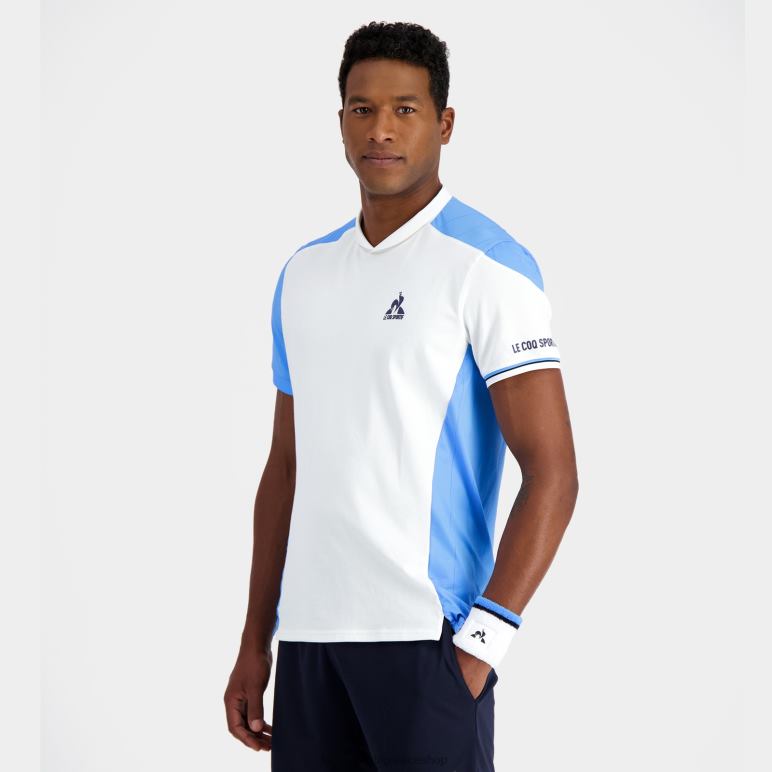 Le Coq Sportif είδη ένδυσης άνδρες μπλουζάκι λευκό D2ZV212