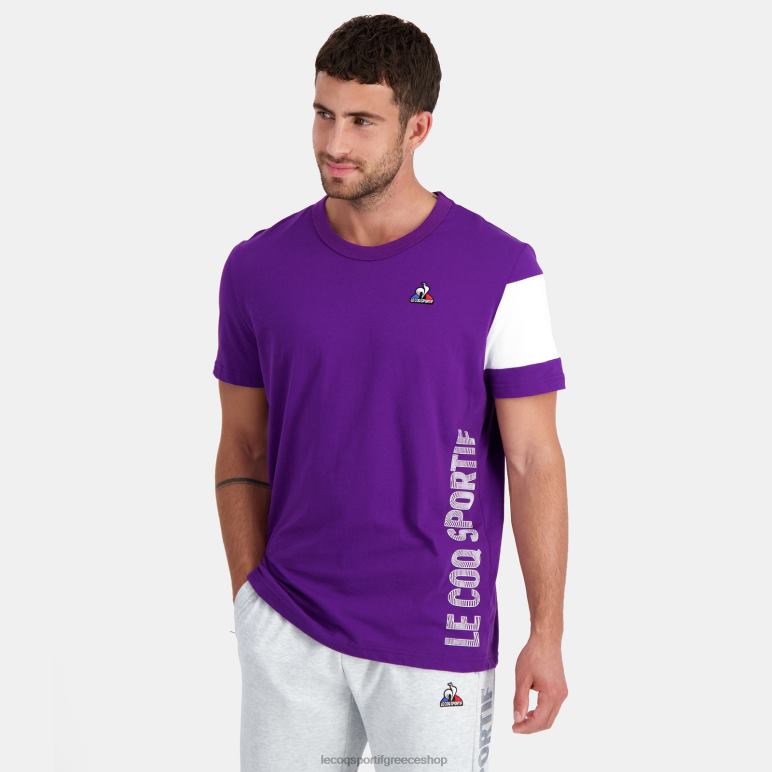 Le Coq Sportif είδη ένδυσης άνδρες μπλουζάκι μωβ D2ZV444