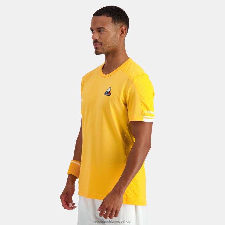 Le Coq Sportif είδη ένδυσης άνδρες μπλουζάκι πορτοκαλί D2ZV478