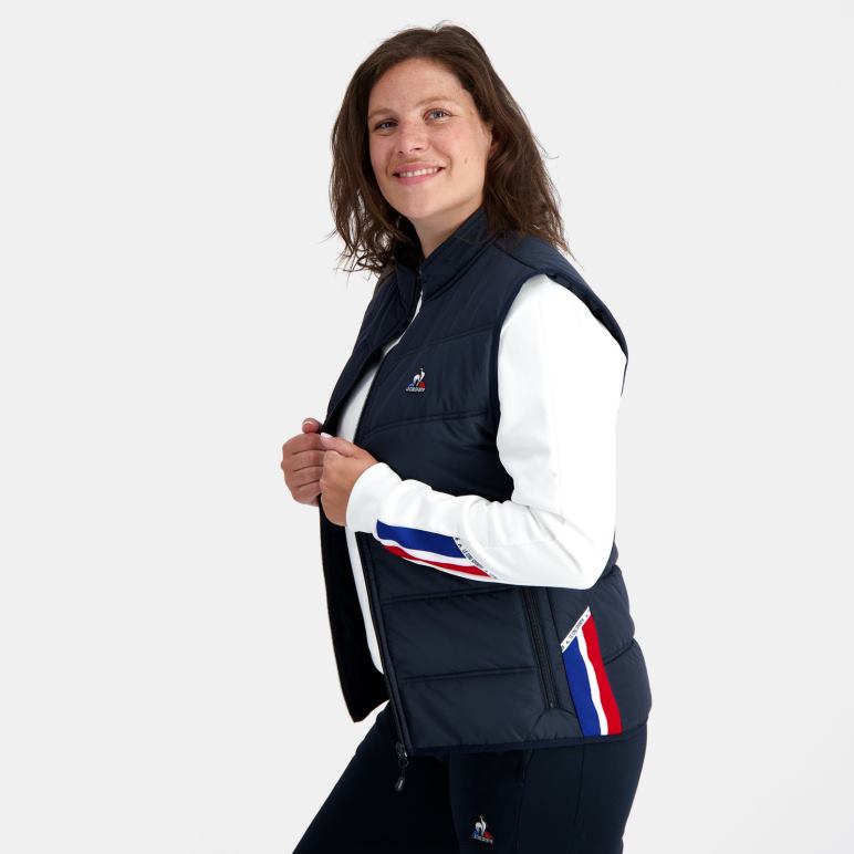 Le Coq Sportif είδη ένδυσης άνδρες unisex αμάνικο μπουφάν μπλε D2ZV118