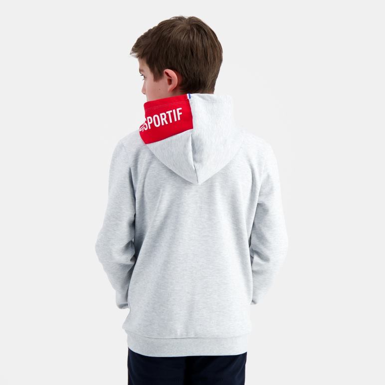 Le Coq Sportif είδη ένδυσης παιδιά φούτερ με κουκούλα γκρι D2ZV393