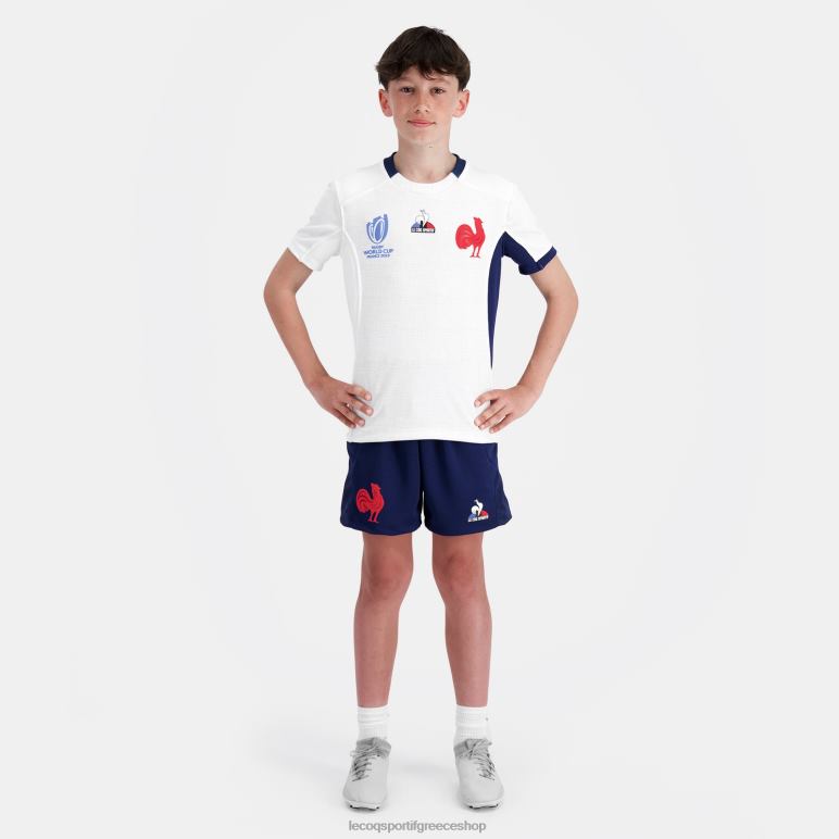Le Coq Sportif είδη ένδυσης παιδιά αντίγραφο της φανέλας xv της Γαλλίας - Παγκόσμιο Κύπελλο ράγκμπι 2023 λευκή D2ZV695